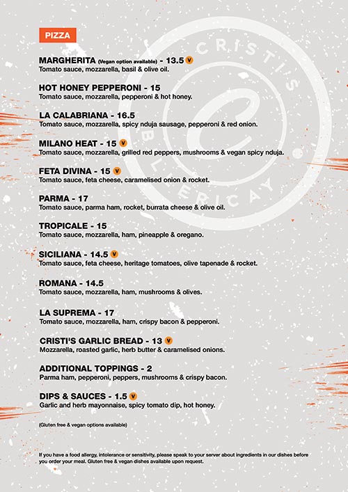 Food Menu Front